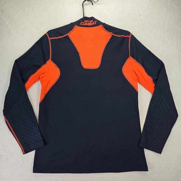 Nike Pro Combat Shirt Mens M Dri-Fit Orange Blue University Of Illinois Illini - Picture 9 of 13